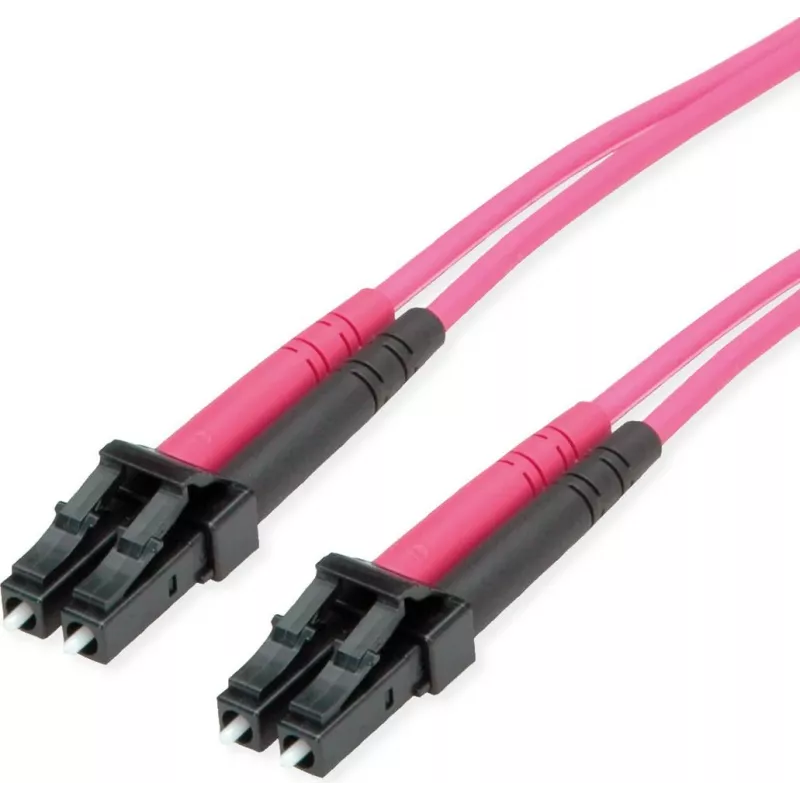 TELEGÄRTNER 10m LC to LC OM4 dvigubas 50/125 daugiamodis šviesolaidinis pataisos kabelis, violetinis LSZH 100011512