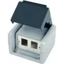 Telegärtner AMJ-SL 2 prievadų RJ45 paviršinio montavimo lizdas Cat.6A ekranuotas, grynai balta