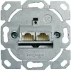 Telegärtner AMJ45 duomenų išvado modulis, 2 prievadų RJ45, Cat.6A ekranuotas, 10G, be įrankių IDC, cinko korpusas