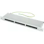 TELEGÄRTNER Cat.5e 24 prievadų RJ45 prievadų skydas, 1U, 19 colių, šviesiai pilkas