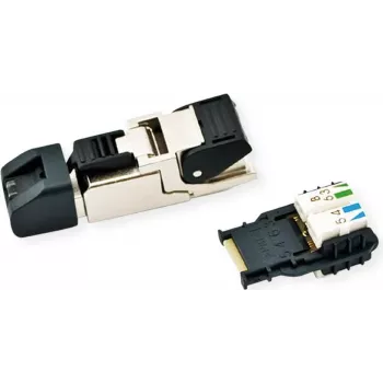 Telegärtner MFP8 RJ45 jungtis Cat.6a T568B ekranuota su dulkių dangteliu (J00026A2001)