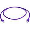 Telegärtner MP8 FS 500 Cat 6a S/FTP komutacinis kabelis, RJ-45 vyriškas į RJ-45 vyrišką, 0,5 m, violetinis, su apsauga nuo užkabinimo