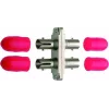 Telegärtner ST female į ST female dvigubas šviesolaidinis jungiklis, flanšinis tvirtinimas, cirkonio keramikos įvorė, nikeliuoto žalvario korpusas, <0,2 dB įterpimo nuostoliai J08011A0017