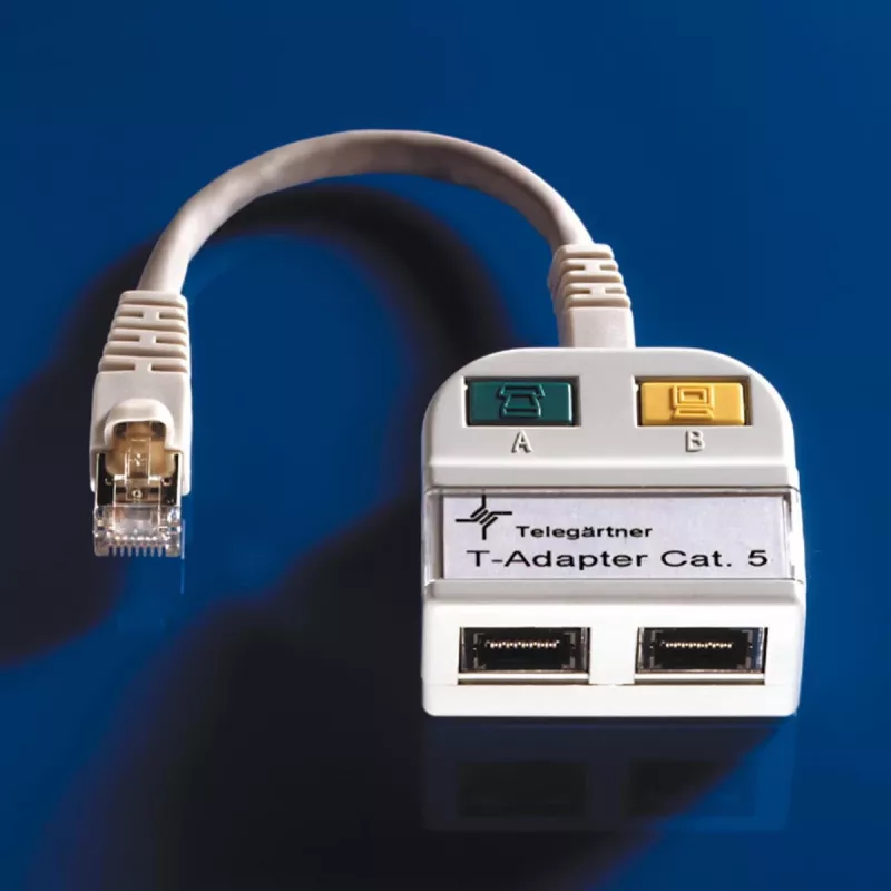 TELEGÄRTNER T-Adapteris Cat5e į 100Base-T/ISDN RJ45 skirstytuvas (J00029A0013)