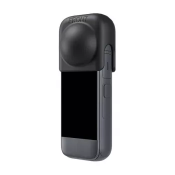 TELESIN Silikoninis objektyvo dangtelis, skirtas Insta360 X4 - juoda