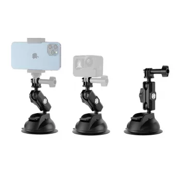 TELESIN Universal Suction Cup Holder su telefono laikikliu ir veiksmo kameros laikikliu TE-SUC-012