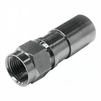 Televes 4104 F tipo presavimo jungtis, skirta T100/CXT60 koaksialiniam kabeliui