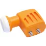 TELEVES 747802 Twin Universal LNB – 2 išėjimai, 0,1 dB triukšmo rodiklis, 40 mm įvadas