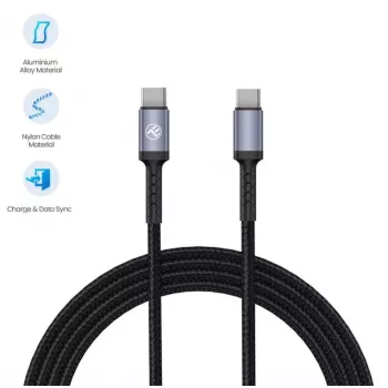 Tellur Type-C į Type-C laidas 3A 60W 1m juodas