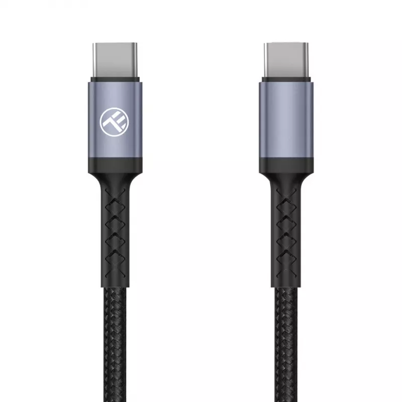 Tellur Type-C į Type-C laidas 3A PD60W 2m Nylon Black