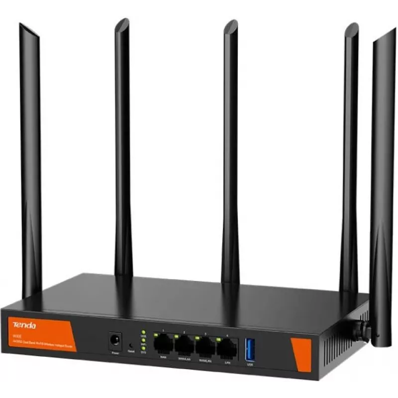 Tenda W30E AX3000 belaidis maršrutizatorius Gigabit Ethernet dviejų juostų (2,4 GHz / 5 GHz) juodas