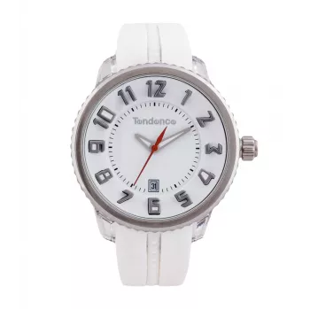 TENDENCE moteriškas laikrodis 2093013 40mm baltas silikonas
