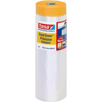 tesa 04402-00003-01 Easy Cover® maskavimo plėvelė su integruota juosta, 33 m x 55 cm, HDPE, krepo popieriaus juosta, akriliniai klijai, apsauga dažant patalpose