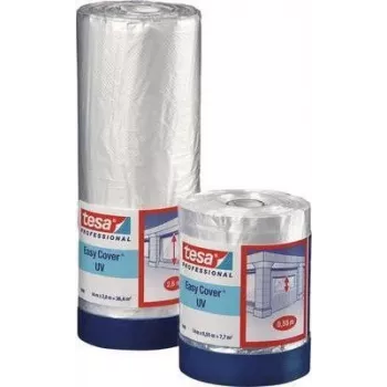 Tesa Easy Cover 4369 UV iš anksto suklijuota maskavimo plėvelė 14m x 260cm permatoma 04369-14-1