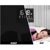 TFA 60.4508 Radiovaldomas sieninis laikrodis, sidabrinis rėmas, baltas ciferblatas, 30 cm skersmuo, tylus sekundžių rodyklės judėjimas