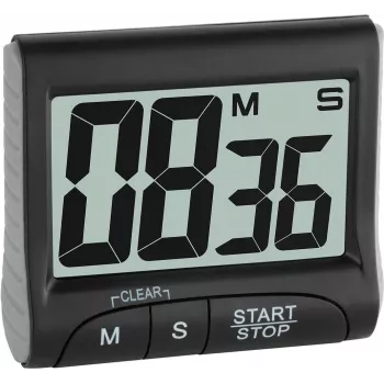 TFA Dostmann skaitmeninis virtuvės laikmatis ir chronometras - juodas - 99 min - plastikas - LCD - magnetinis (38.2021.01)