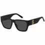 THE MARC JACOBS Moteriški akiniai nuo saulės MARC646S807 - kvadratinis acetatinis rėmelis, pilki gradientiniai lęšiai, UV400 apsauga, 57 mm lęšio plotis
