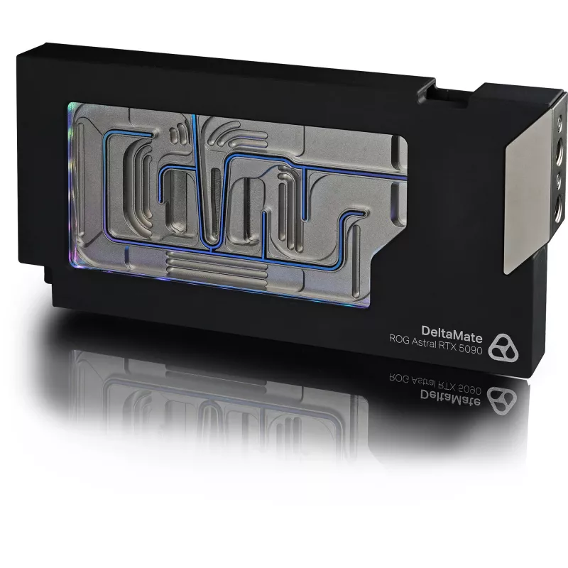 Thermal Grizzly DeltaMate GPU vandens blokas, skirtas Astral RTX 5090, ARGB, su galine plokšte - akrilas, juodas