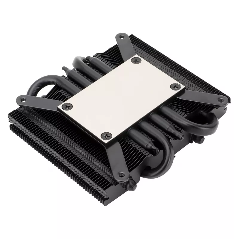 Thermalright AXP90-X36 juodas žemo profilio procesoriaus aušintuvas, 92mm PWM ventiliatorius, ITX, Intel ir AMD