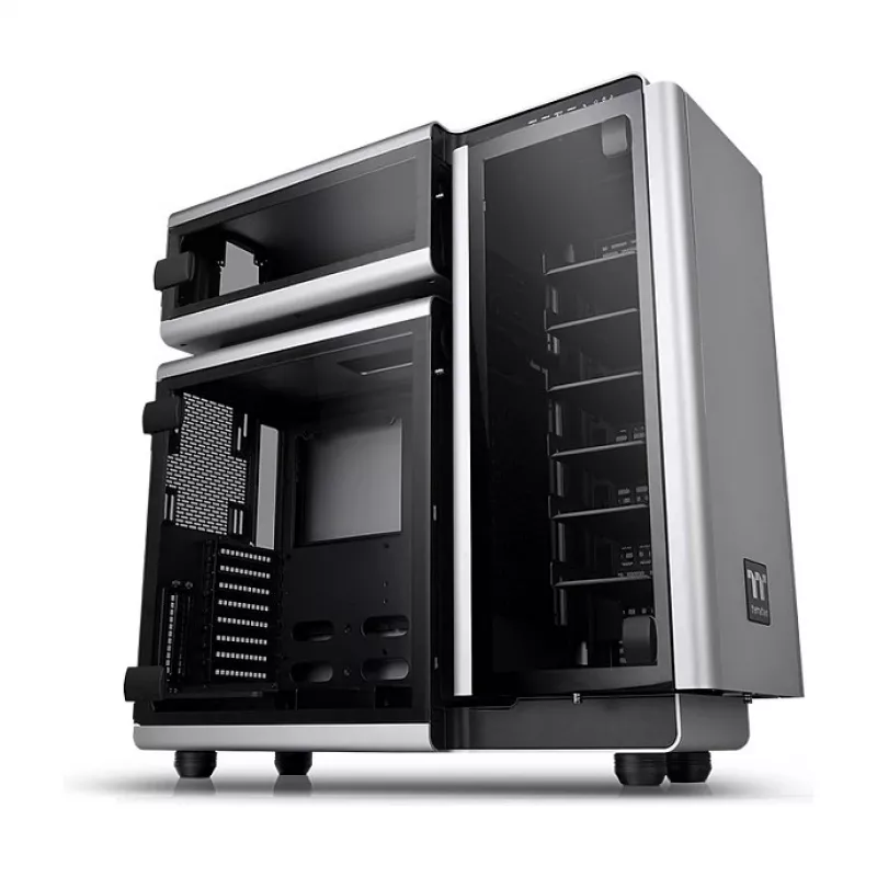 Thermaltake Level 20 Tempered Glass Edition pilno bokšto korpusas, pilka/juoda, ARGB ventiliatoriai