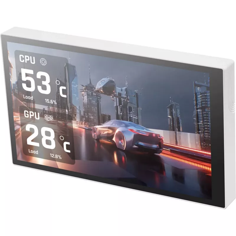 Thermaltake ST360 Ultra Snow White 360mm All-in-One Liquid Cooler su 2,1 inch IPS LCD ekranu