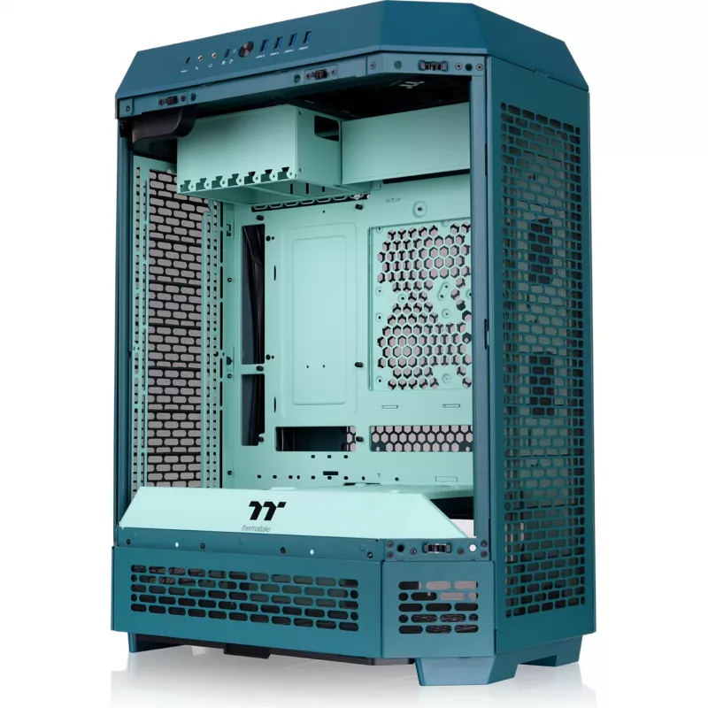 Thermaltake The Tower 600 Transformative Teal Full Tower Case, 3x Tempered Glass, E-ATX, USB-C