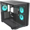 Thermaltake Vision 330 CR ARGB SE Edition Mid Tower korpusas, juodas, 3x grūdinto stiklo plokštės, 3x CT140 ARGB ventiliatoriai