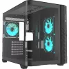 Thermaltake Vision 330 CR ARGB SE Edition Mid Tower korpusas, juodas, 3x grūdinto stiklo plokštės, 3x CT140 ARGB ventiliatoriai