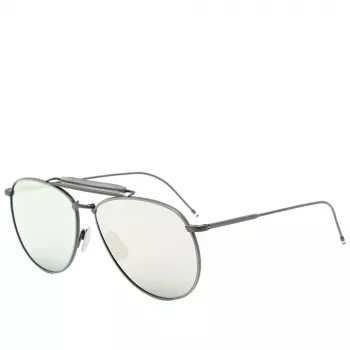Thom Browne Unisex TB015LTDBLKGR Aviator akiniai 62/15/144 mm
