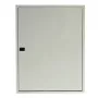 TIBOX AS424 paviršinio montavimo skirstomasis skydas, 585x750x115 mm, 4 eilės x 24 moduliai, vidaus, permatomos durys, baltas/pilkas