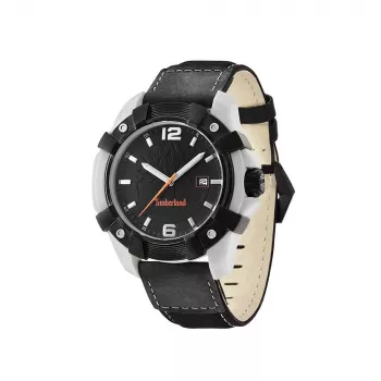 TIMBERLAND Vyriškas Chocorua kvarcinis analoginis laikrodis 44 mm nerūdijančio plieno korpusas, rudas odinis dirželis 13326JPGYB02B