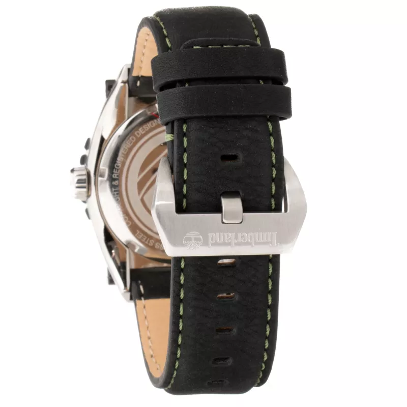 TIMBERLAND Vyrų Henniker II kvarcinis analoginis laikrodis 45mm nerūdijančio plieno korpusas rudo odinė apyrankė