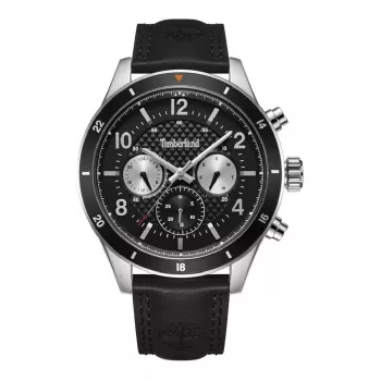 Timberland Men's Henniker II Quartz Watch TDWGF2201001 46mm Stainless Steel Case Brown Leather Strap