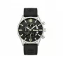 Timberland Men's Quartz Analog Watch TDWGC9001201 43 mm Stainless Steel Case Black Dial Brown Leather Strap
