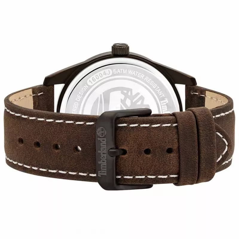 TIMBERLAND Vyriškas Laikrodis TBL16004JYU03 43mm Mėlynas Ciferblatas Ruda Odinė Juosta