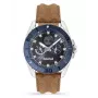 Timberland vyriškas laikrodis TDWGF2200903 45mm nerūdijantis plienas ruda oda