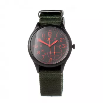TIMEX Expedition North Field Post Vyriškas analoginis kvarcinis laikrodis 41mm Žalias ciferblatas Ruda odinis dirželis TW2V11000LG