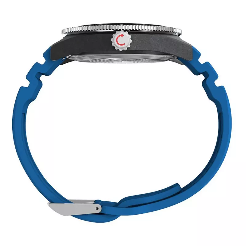 Timex Expedition North Field Post Solar vyriškas laikrodis TW2Y02500 - 43 mm juodas ciferblatas, žalias audinio dirželis, safyro stiklas