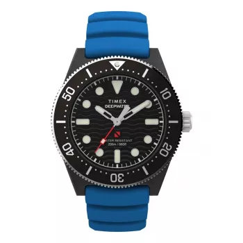 Timex Expedition North Field Post Solar vyriškas laikrodis TW2Y02500 - 43 mm juodas ciferblatas, žalias audinio dirželis, safyro stiklas