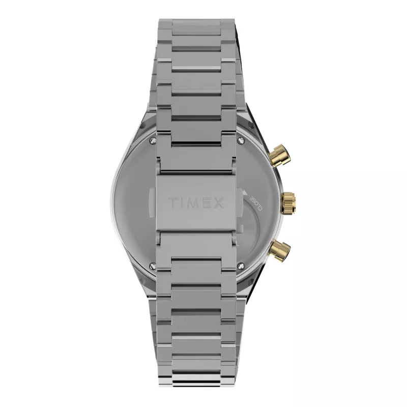 Timex vyriškas TW2W64200 kvarcinis laikrodis su rudu odiniu dirželiu ir juodu ciferblatu, 40 mm