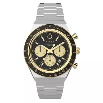 Timex vyriškas TW2W64200 kvarcinis laikrodis su rudu odiniu dirželiu ir juodu ciferblatu, 40 mm