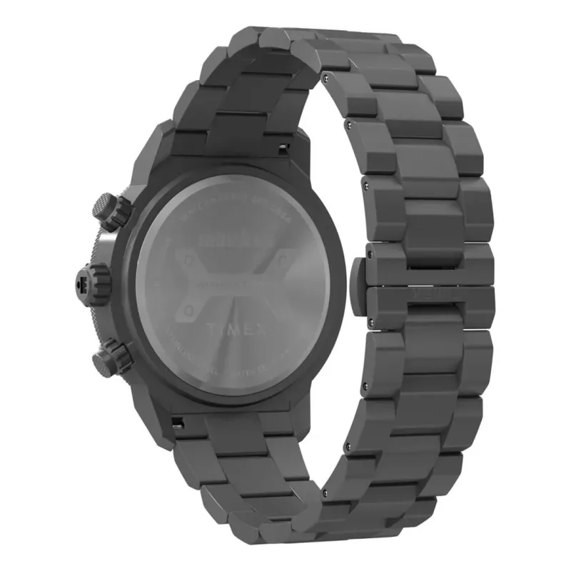 Timex vyriškas TW2Y02000 Expedition North Field Post Solar 44mm laikrodis – juodas ciferblatas ir ekologiškas audinio dirželis