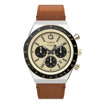 Timex TW2W64400 Vyriškas lauko laikrodis 42mm juodas ciferblatas rudo odos dirželis