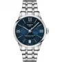 TISSOT T-Classic Chemin des Tourelles Moteriškas automatinis laikrodis 32mm mėlynas perlamutrinis ciferblatas su deimantiniais indeksais, nerūdijančio plieno apyrankė
