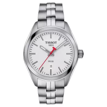 TISSOT T-Classic PR 100 Moteriškas Laikrodis 33mm Nerūdijantis Plienas Sidabrinis Ciferblatas