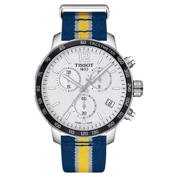 TISSOT T-Sport Chrono XL Classic Vyriškas Laikrodis 42mm Rudo Odos Dirželio Sidabrinis Ciferblatas T09541717372