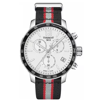 TISSOT T-Sport PRC 200 Vyriškas Šveicariškas Kvarcinis Chronografas 42mm Nerūdijantis Plienas Juodas Ciferblatas