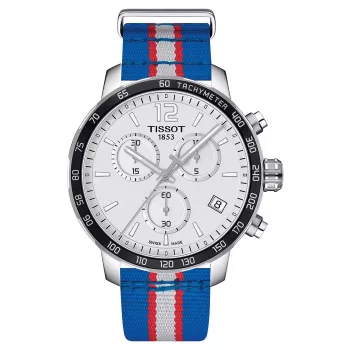TISSOT T-Sport PRS 200 Men's Chronograph Watch 42mm Blue Dial Stainless Steel