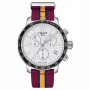 TISSOT T-Sport Quickster Chronograph vyriškas laikrodis 42mm juodas ciferblatas NATO dirželis T0954171707