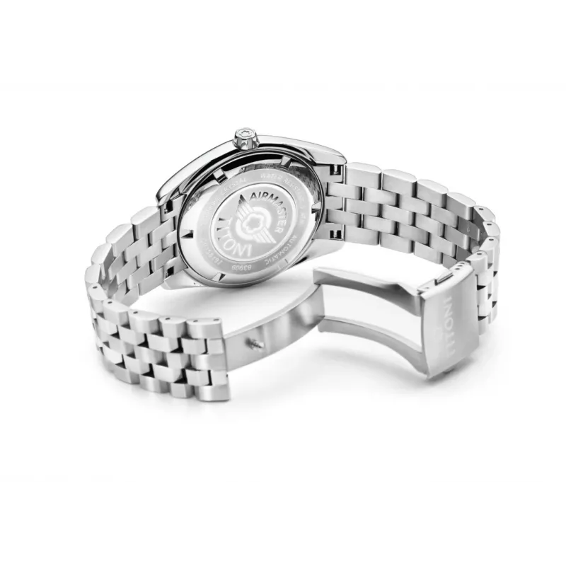 TITONI Airmaster Vyriškas Automatinis Laikrodis 83909S-063 38,5mm Nerūdijantis Plienas Sidabrinis Ciferblatas